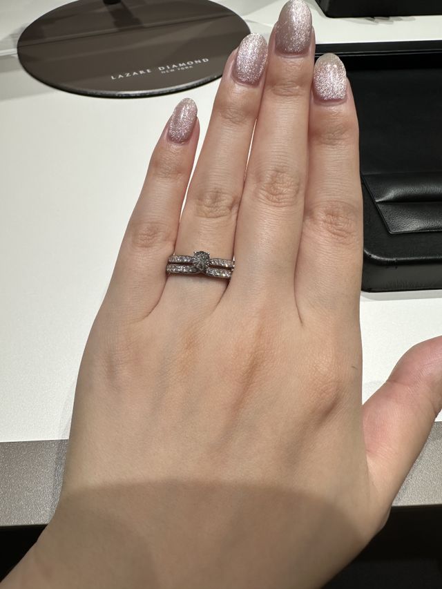 婚約指輪のウィルと重ね付け