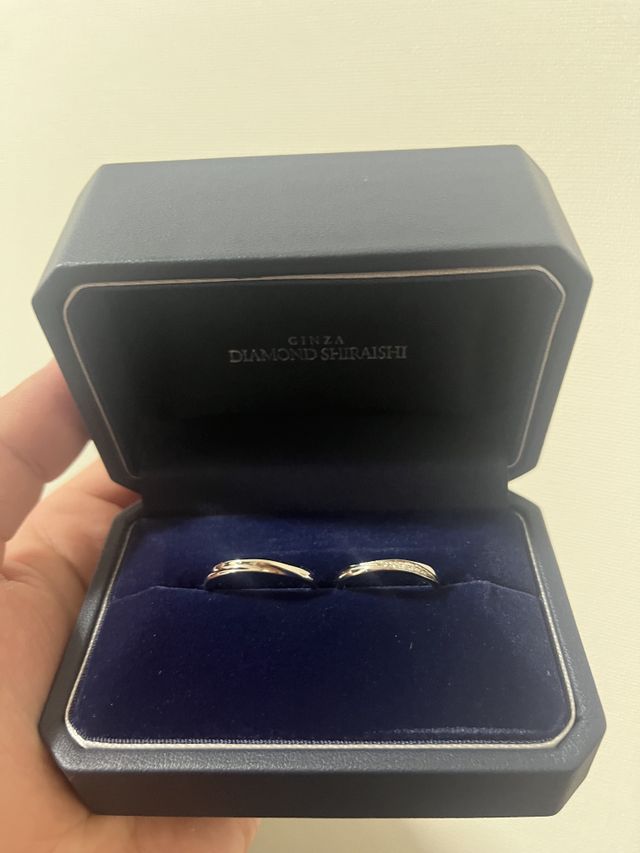 同じ種類の結婚指輪にしました！
