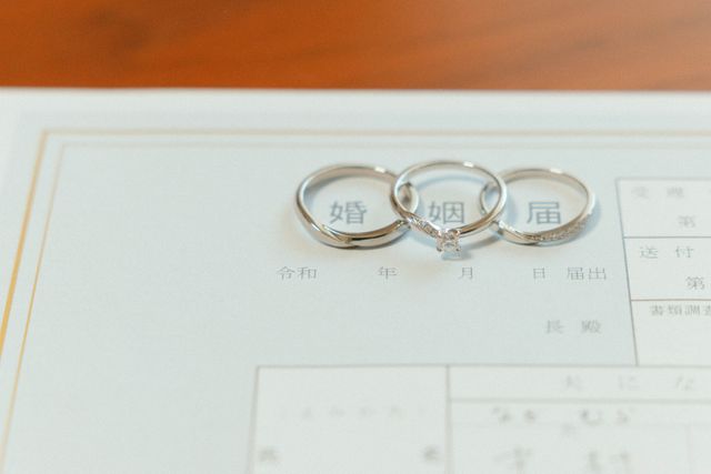 入籍フォト時のリング