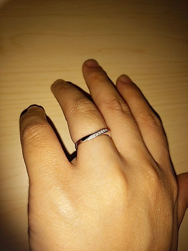 指にはめて撮ってみました
