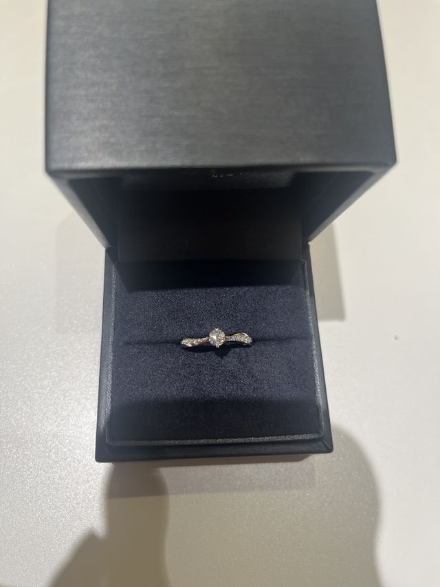 可愛い婚約指輪です。