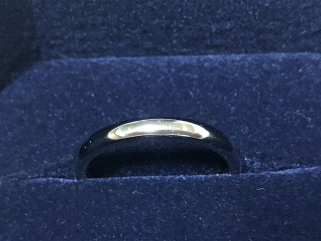 男性用のプラチナリング。太さが程よいと思う