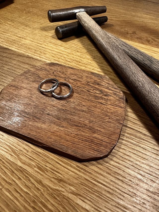 半分槌目、鏡面。プラチナ90