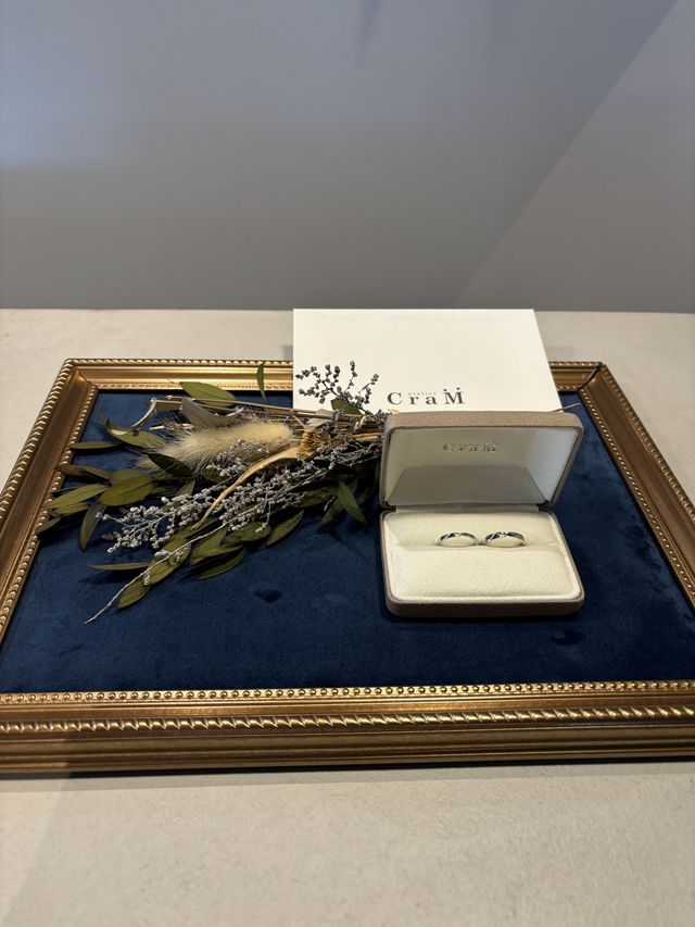 手作りでお互いの指輪を作りました。