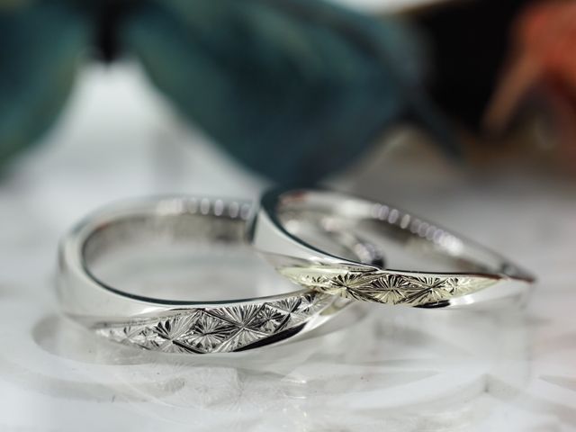 2人だけのオリジナルデザインリングです