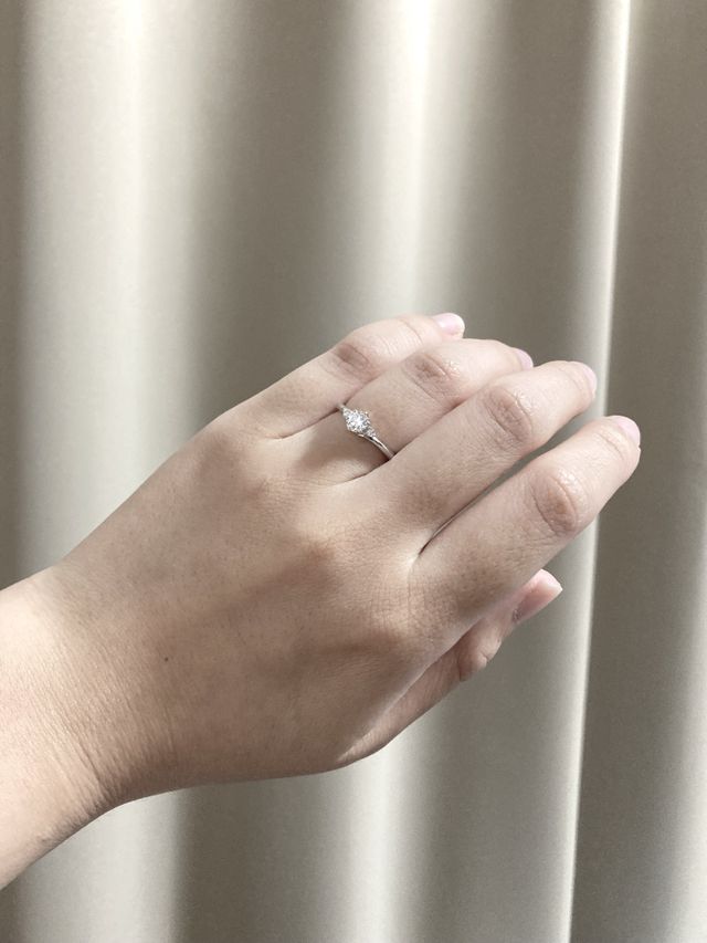 指輪着用時の写真