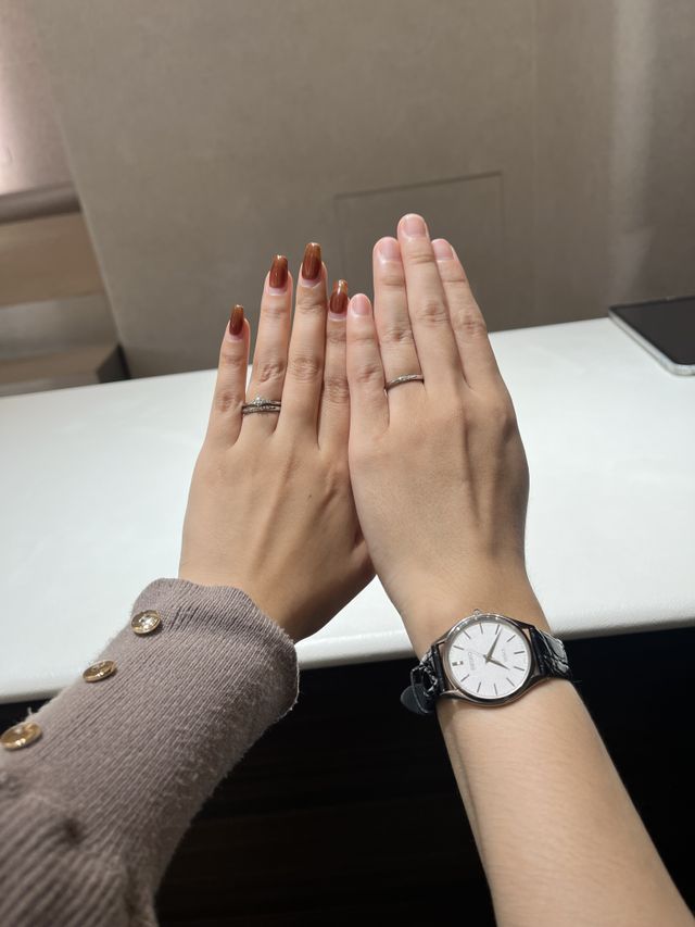 指輪を受け取った日に撮った写真です！