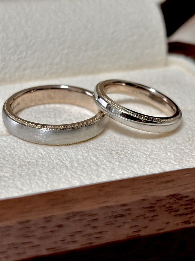 平甲丸コンビミル、縦と横のヘアライン