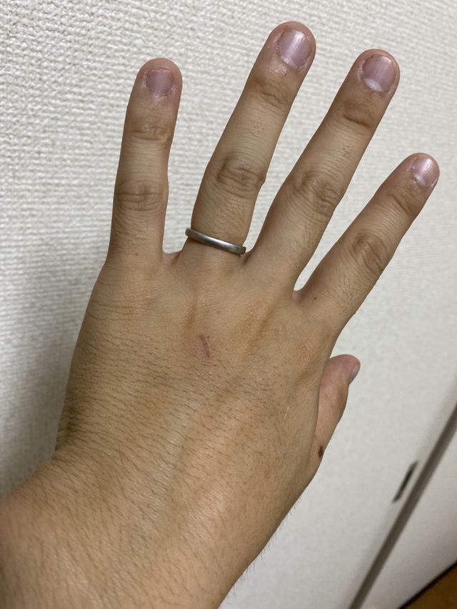 男性用結婚指輪
マット調の鍛造製法