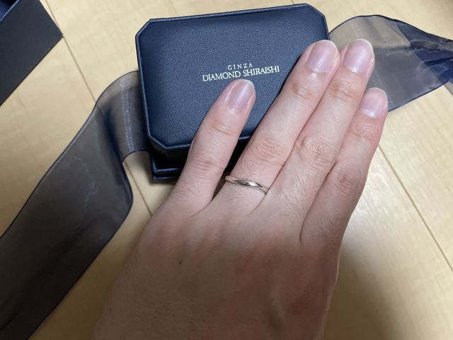 銀座ダイヤモンドシライシ高崎店で購入した結婚指輪
