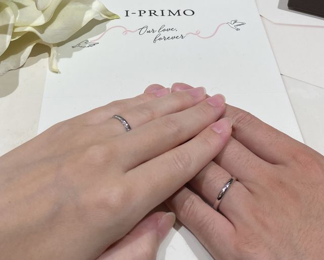 指輪受け取り時に撮影したもの