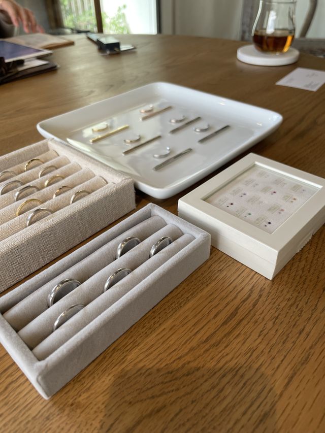 サイズと仕上げ加工の見本(試着可)