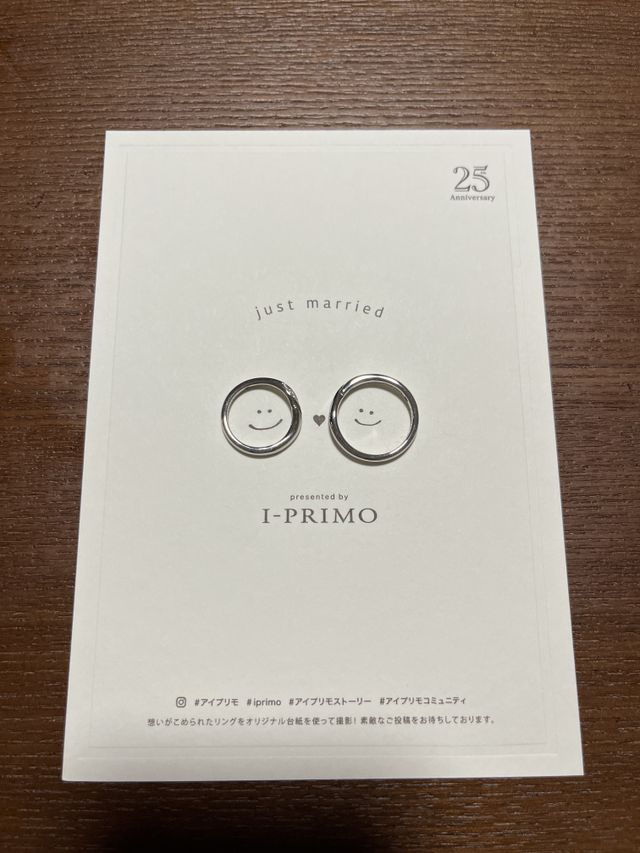 お店で可愛い台紙を用意していただきました。