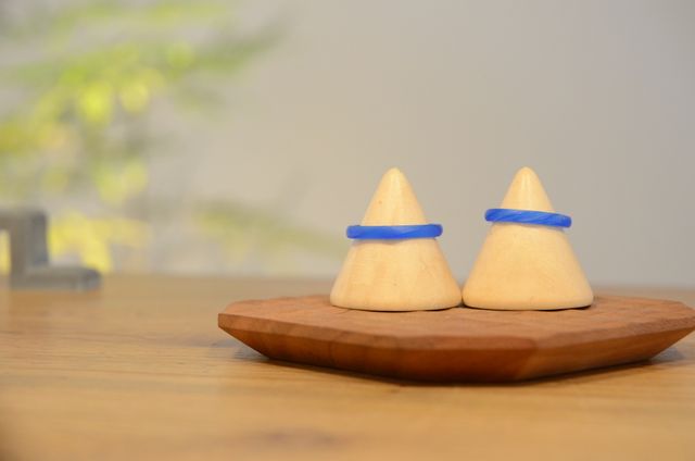 作成日当日のワックスで作った仮の指輪