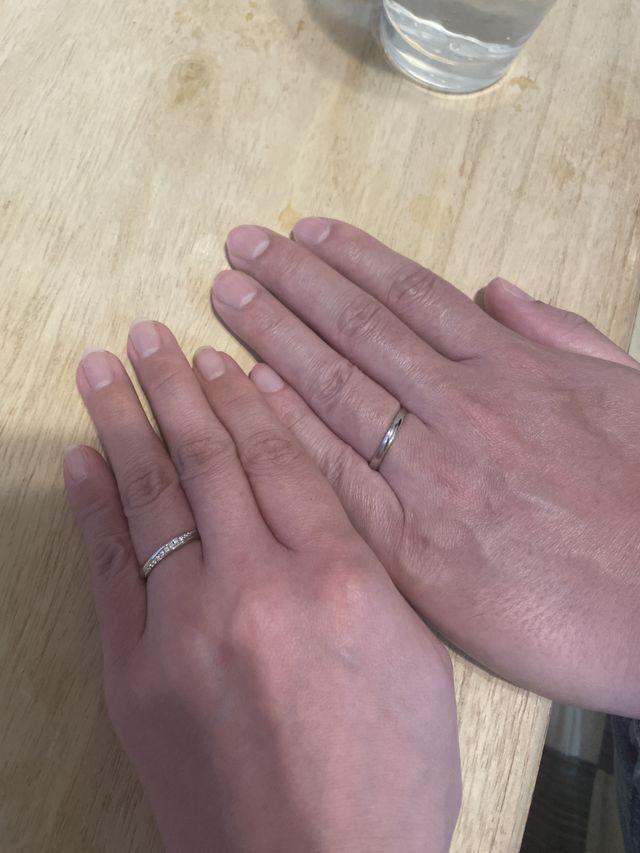 はじめて指輪をつけて撮った写真