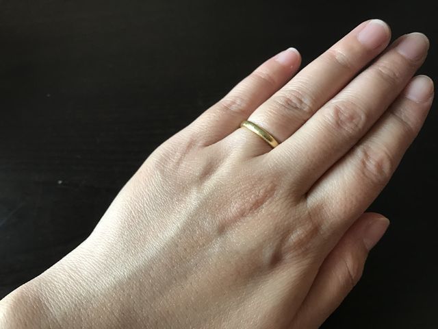 シンプルで飽きの来ないゴールドリング