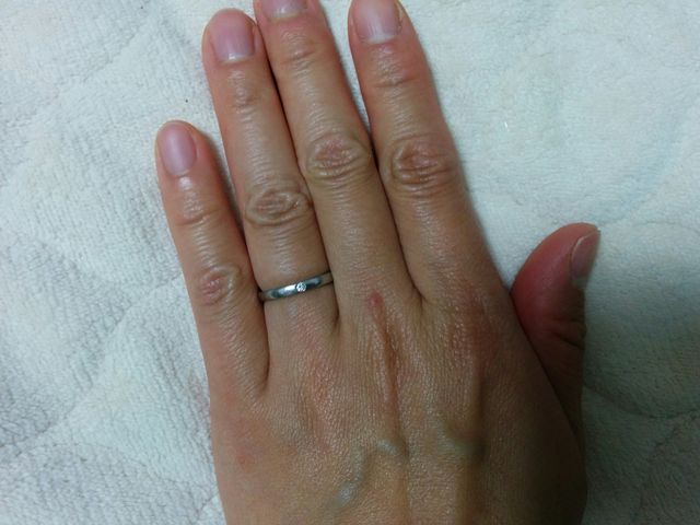 一粒ダイヤのものにしました。