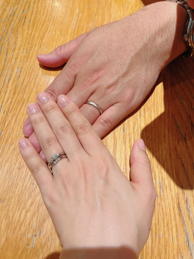 購入後に二人で着用した際の写真です