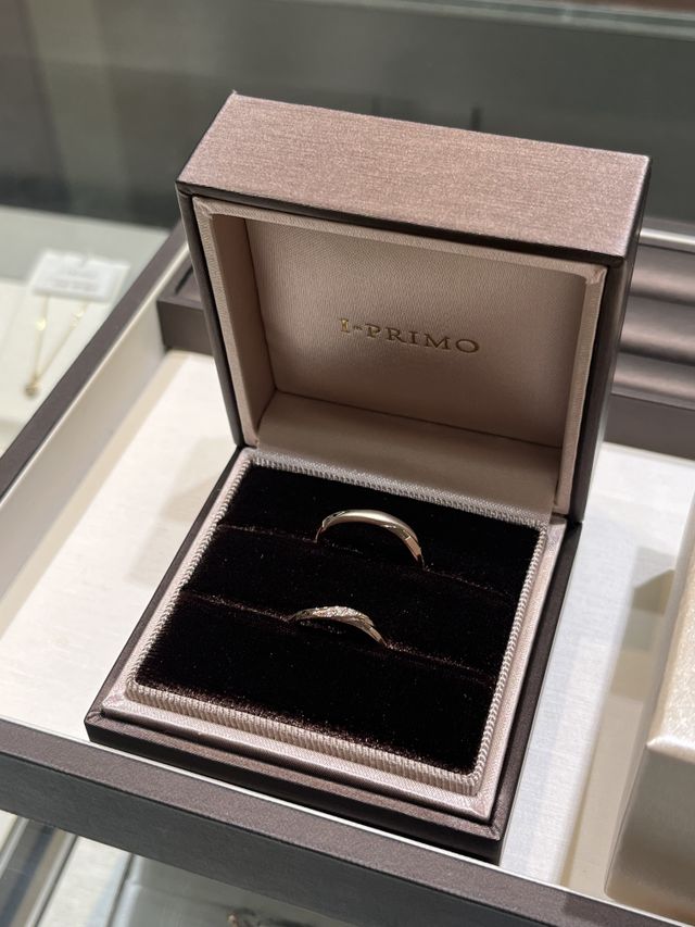 受け取り時の指輪のみの写真