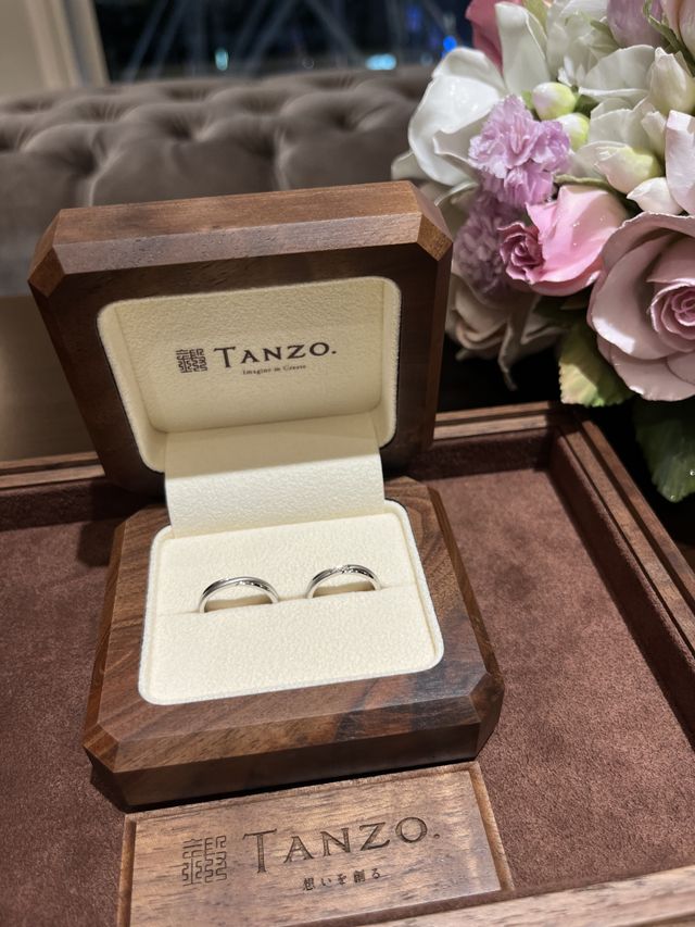 2人でこだわってデザインな太さを決めたお気に入りのリング