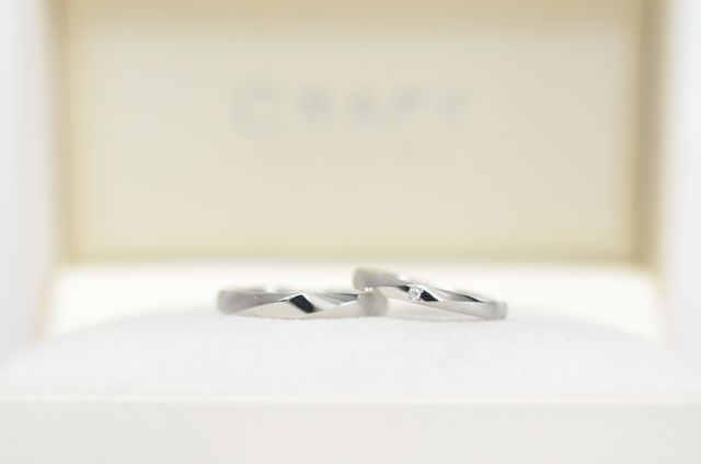 自分達で作製した指輪の写真