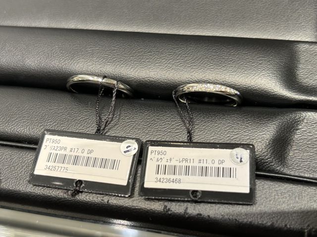 ダイヤモンドのグラデーションが綺麗な指輪でした。