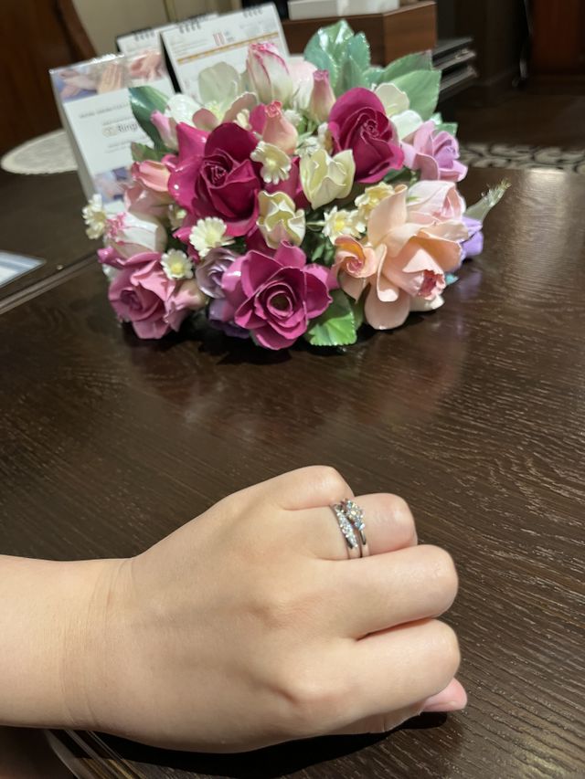 婚約指輪、結婚指輪です