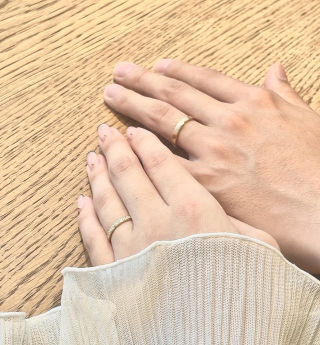 ずっと待っていた、、指輪が完成し受け取りにいったときの1枚！