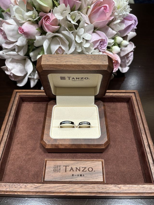 指輪の引渡し時の写真です。