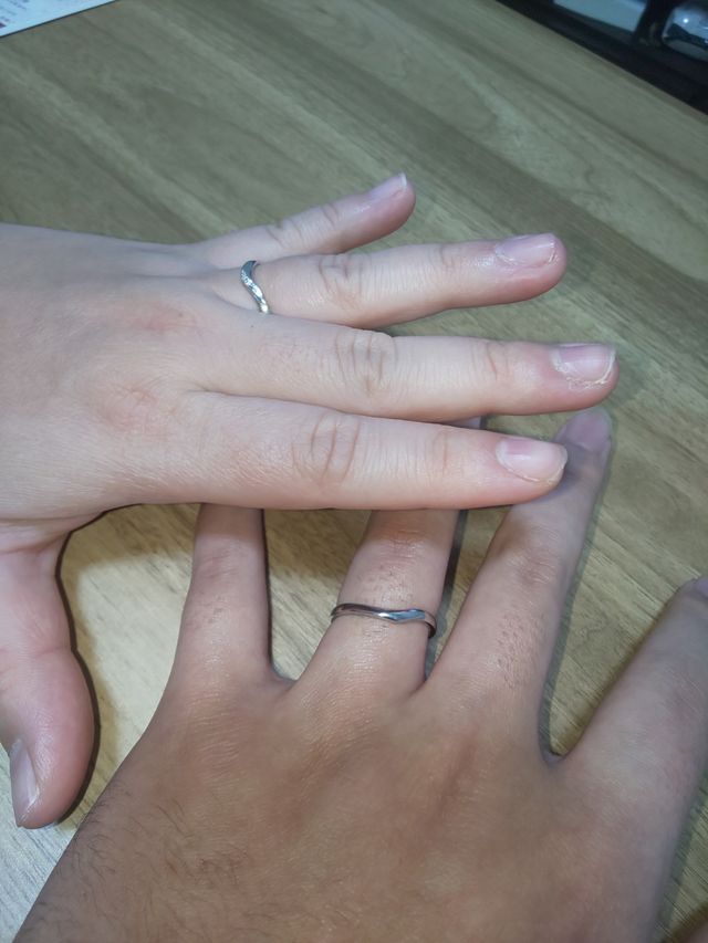 2人で着用した写真