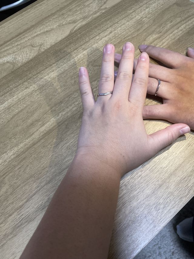 旦那と一緒に着用した写真です。
