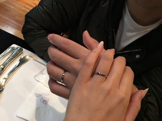 結婚指輪はシンプルにしました