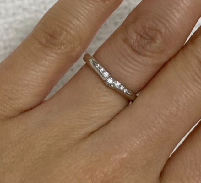 指輪を着用した際の写真