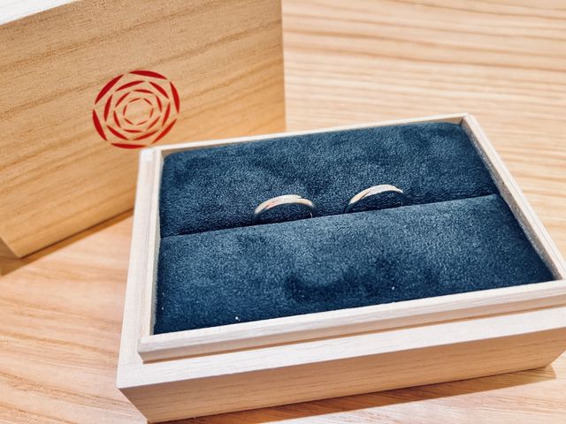 受取りの際に撮影した指輪。
