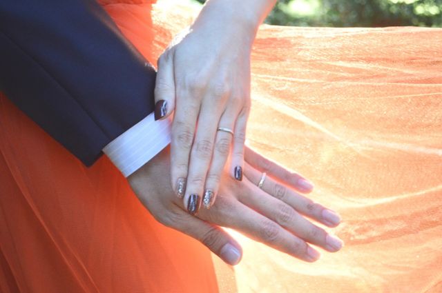 指輪着用時の写真です