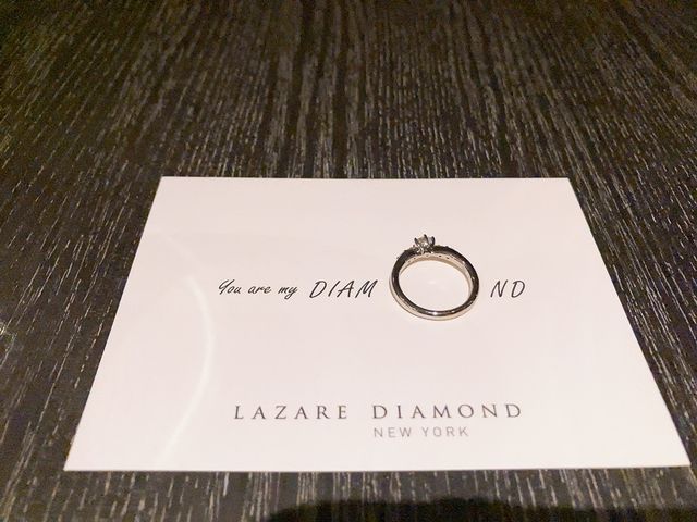 受け取り時にいただいた指輪とメッセージカードです。