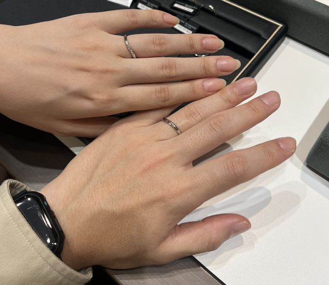 2人でこの指輪にしようとした際に撮りました。