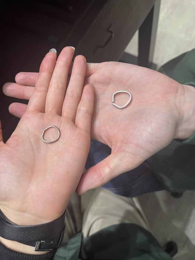溶接前の指輪
