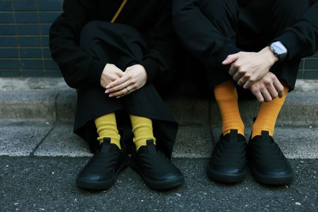 お揃いの靴と指輪で