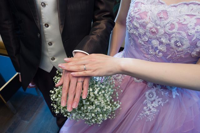 結婚式で撮ってもらいました。
