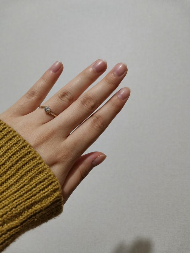 イエローゴールドにしてもらいました。