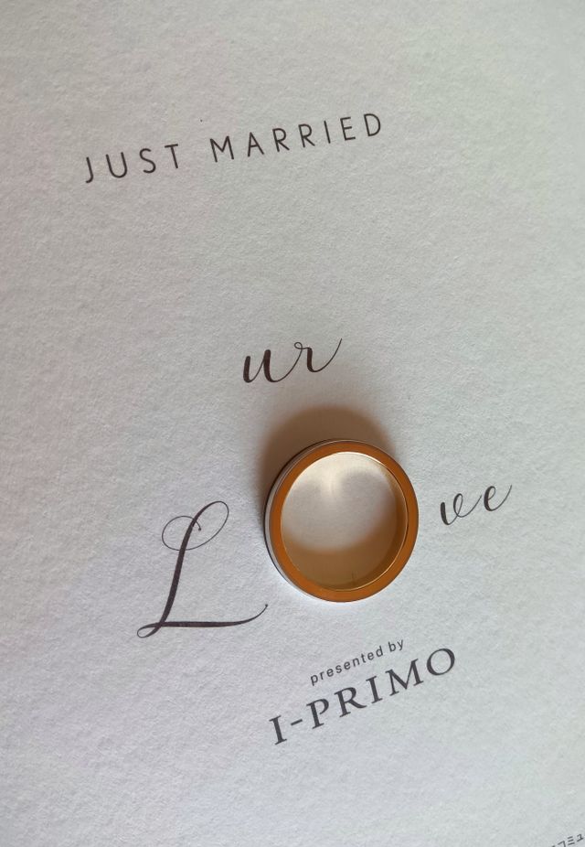 光の加減なのか？リングの中にハートが浮かびました