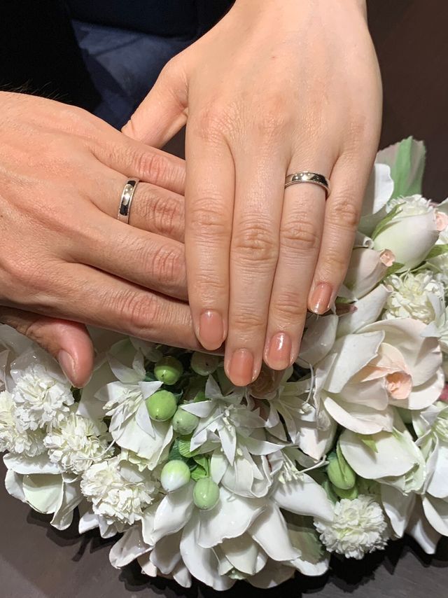 購入したらお店でご担当の方に撮影してもらいました