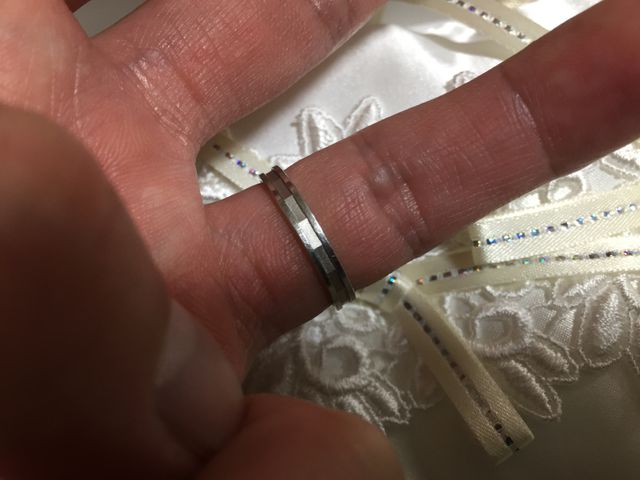 指輪をしたところの外観