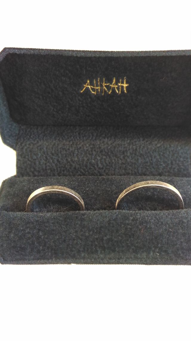 プラチナのダミエリングです