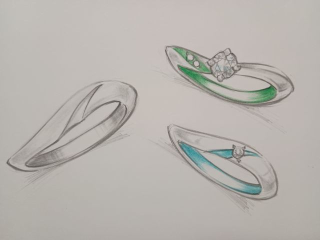 購入時、デザイナーさんに描いていただいたもの。