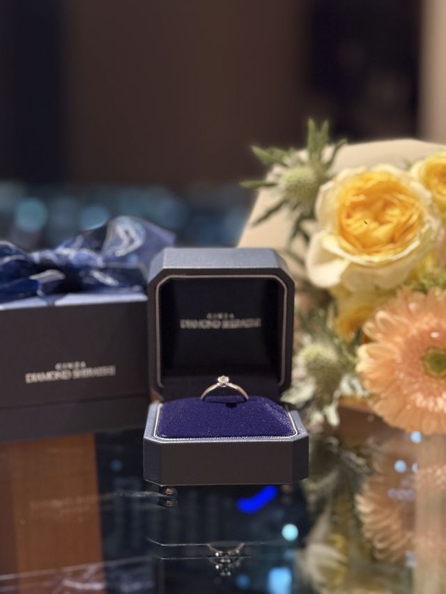 指輪を渡した時に撮影しました。