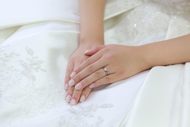 婚約指輪、結婚指輪の重ね付け