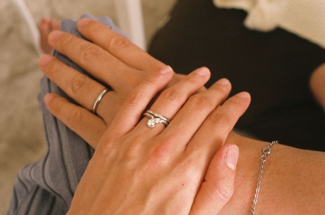 婚約指輪との重ね付け