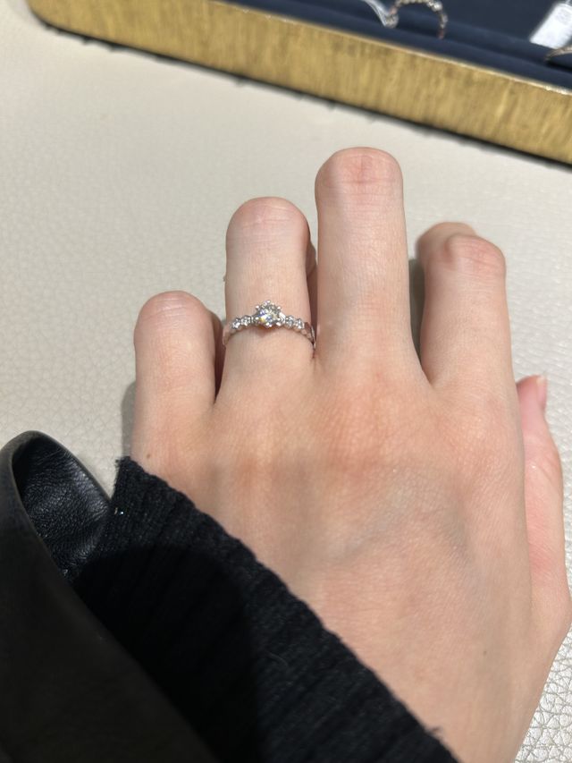 指輪を上から見た写真です。